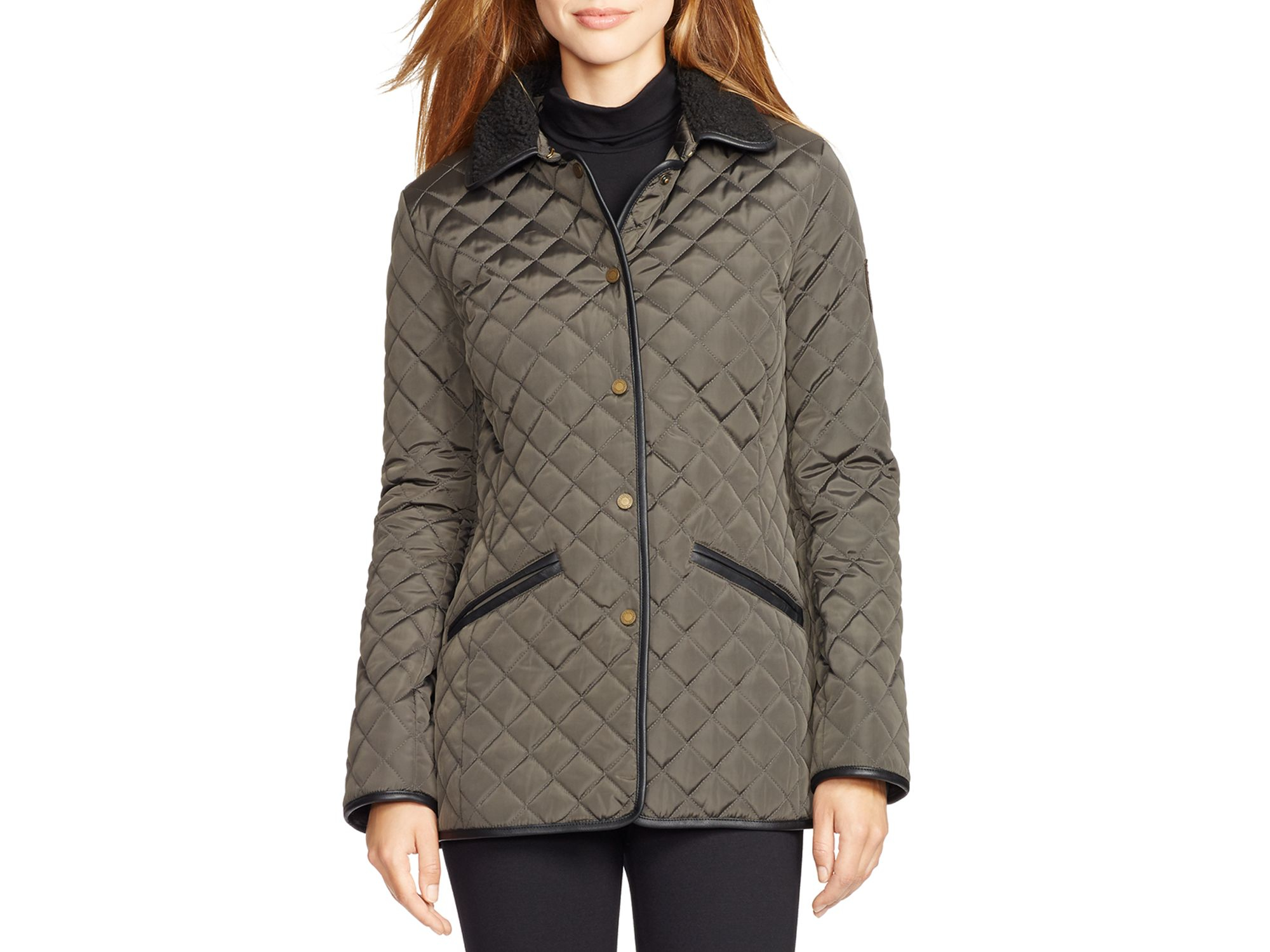 Lyst Ralph Lauren Quilted Barn Jacket In Green Gallery