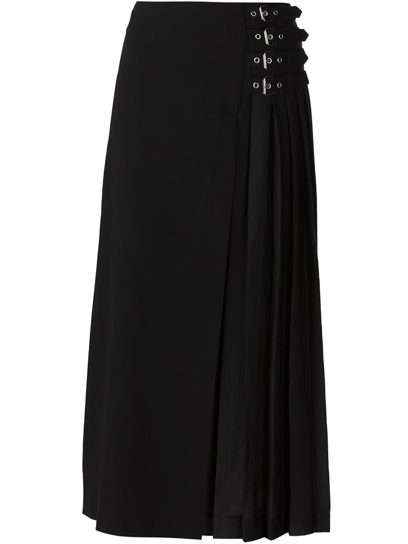 Lyst - A.L.C. Kilt Style Skirt in Black