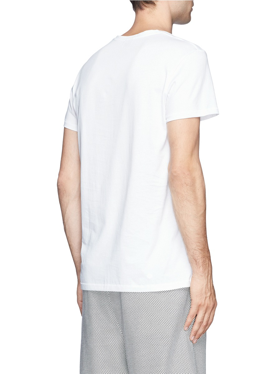 Acne studios 'standard Face' Logo T-shirt in White for Men | Lyst