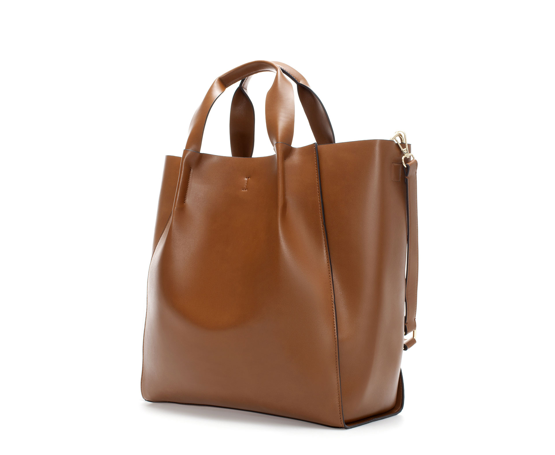 Zara Shopper Bag in Brown | Lyst