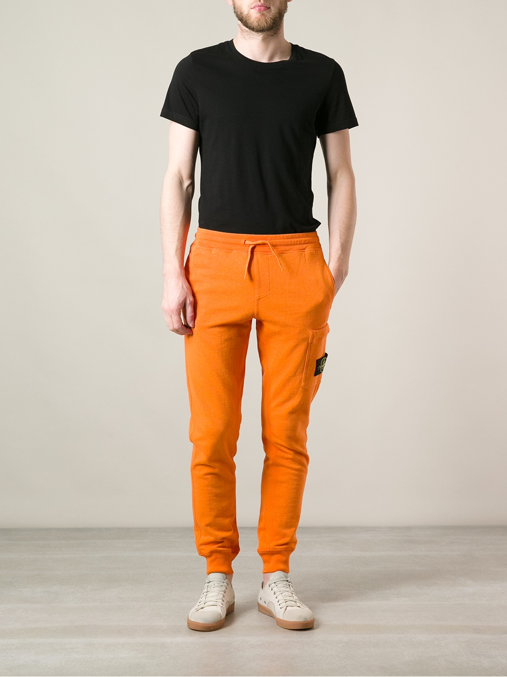 Stone island Track Pants in Orange for Men Lyst
