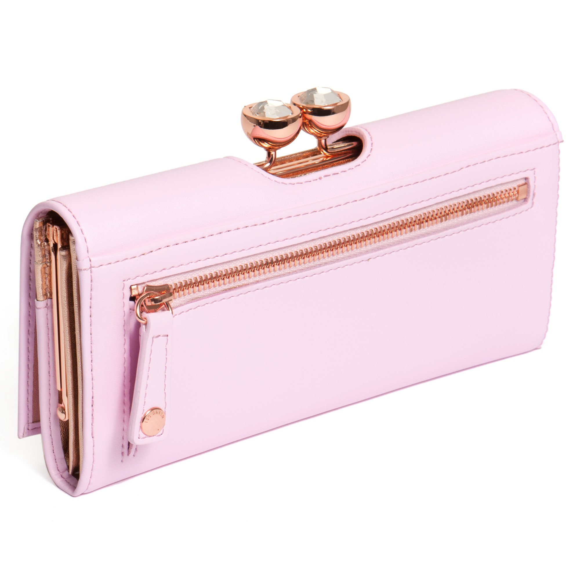 Ted Baker Kassady Crystal Bobble Leather Matinee Purse in Pink Lyst