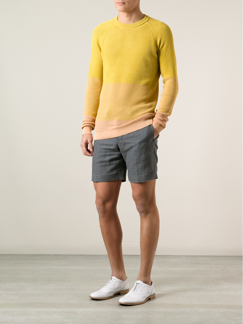 Lyst - Paul smith Knitted Gradient Colour Sweater in Orange for Men