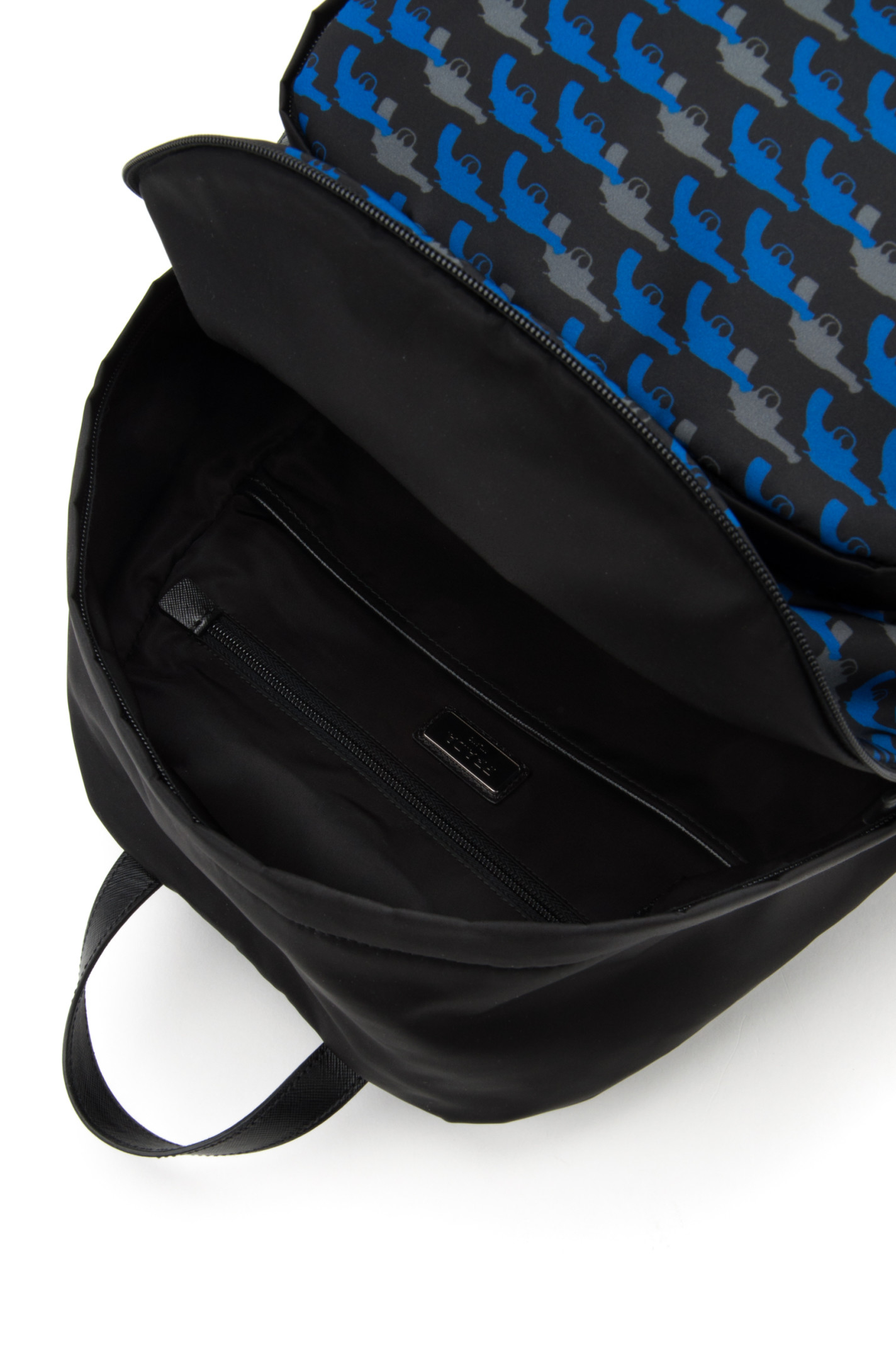 Prada Printed Twill Backpack in Blue for Men (BLUETTE DI) | Lyst