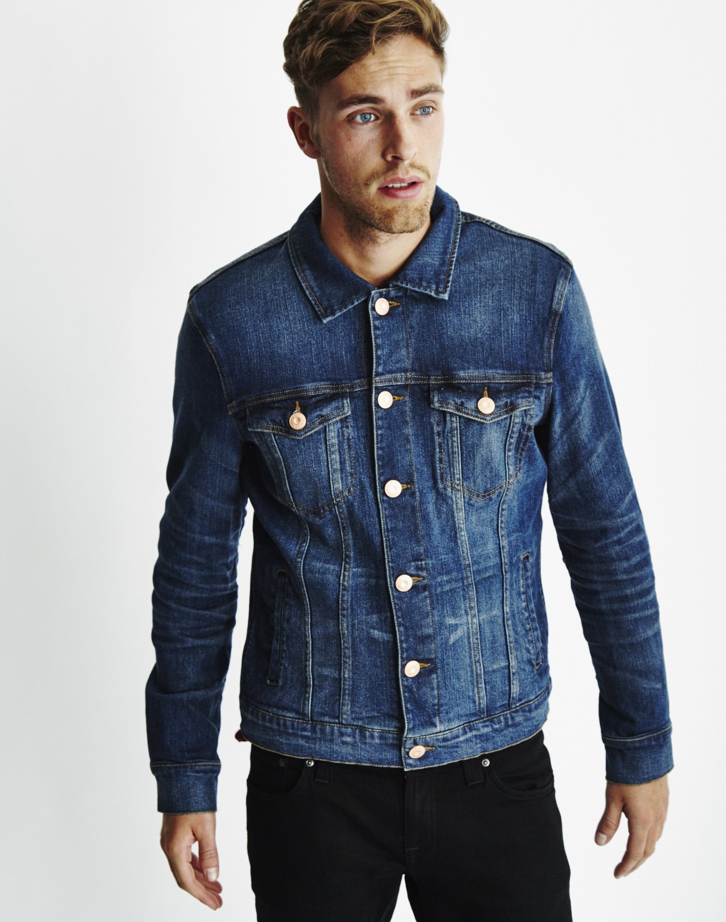 MEBOSYA 2016 Mens Brand Clothing Denim Blazers Jacket Plus