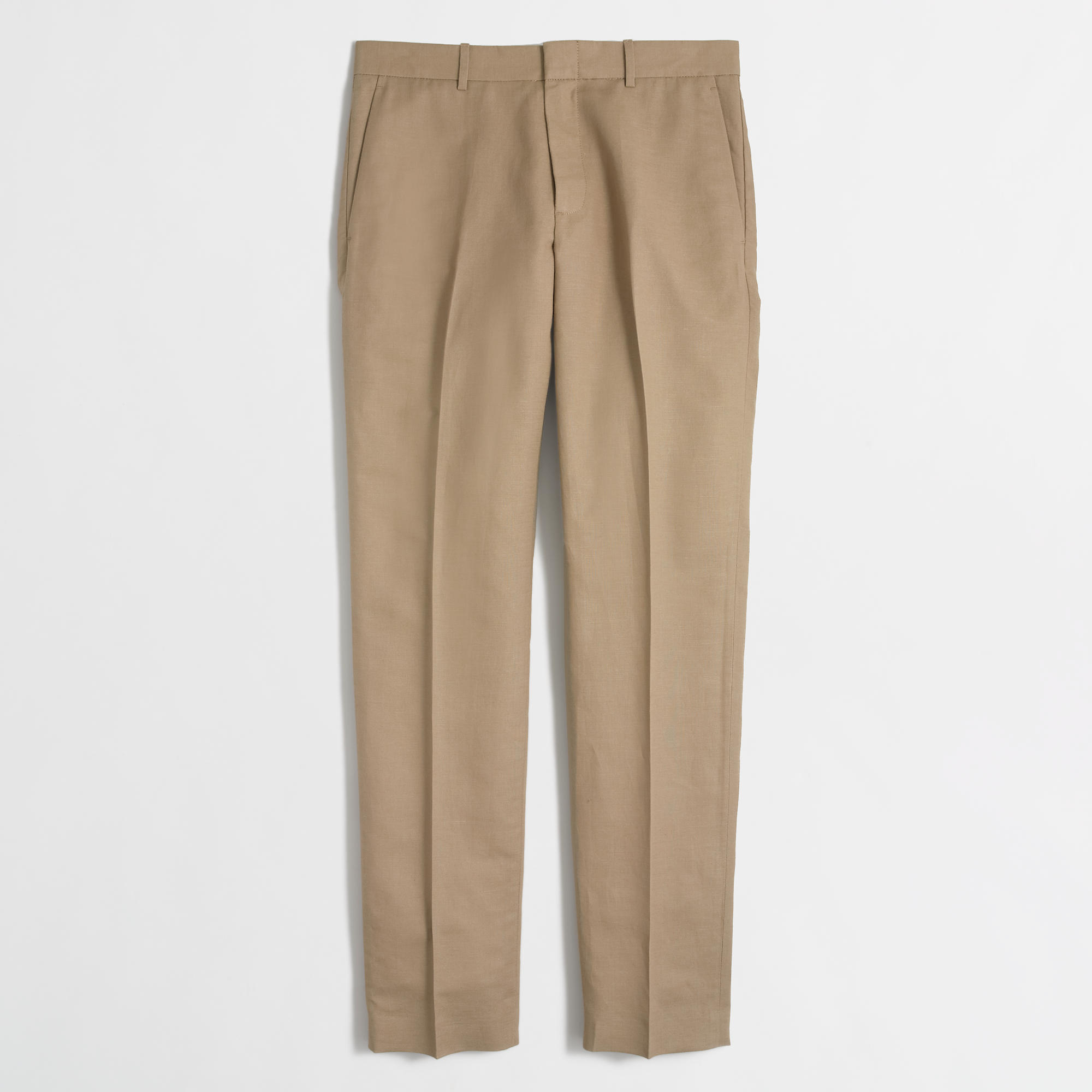 Lyst - J.Crew Factory Thompson Slim Suit Pant In Slub Linen in Natural ...