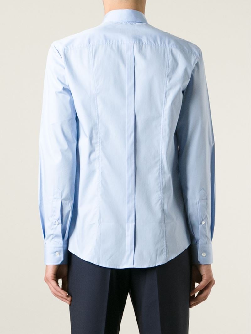 box pleat shirt men's