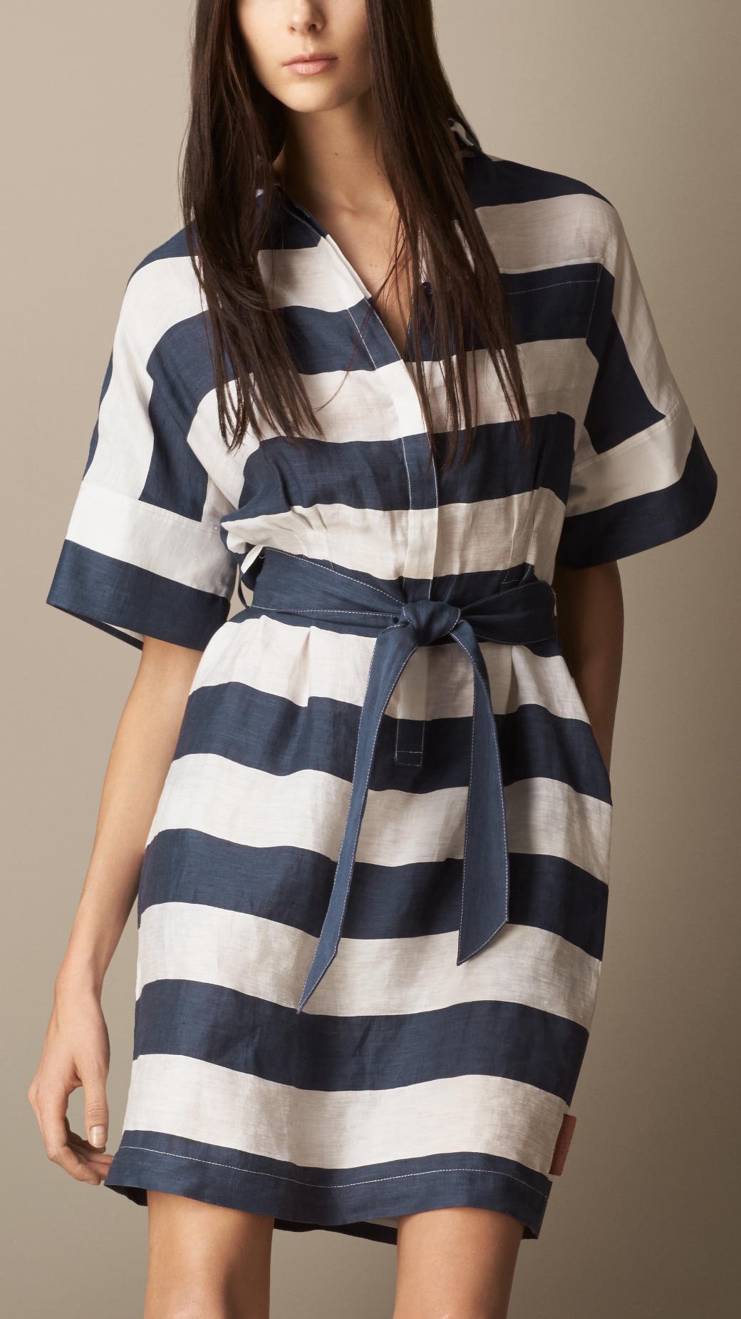 linen shirt dress