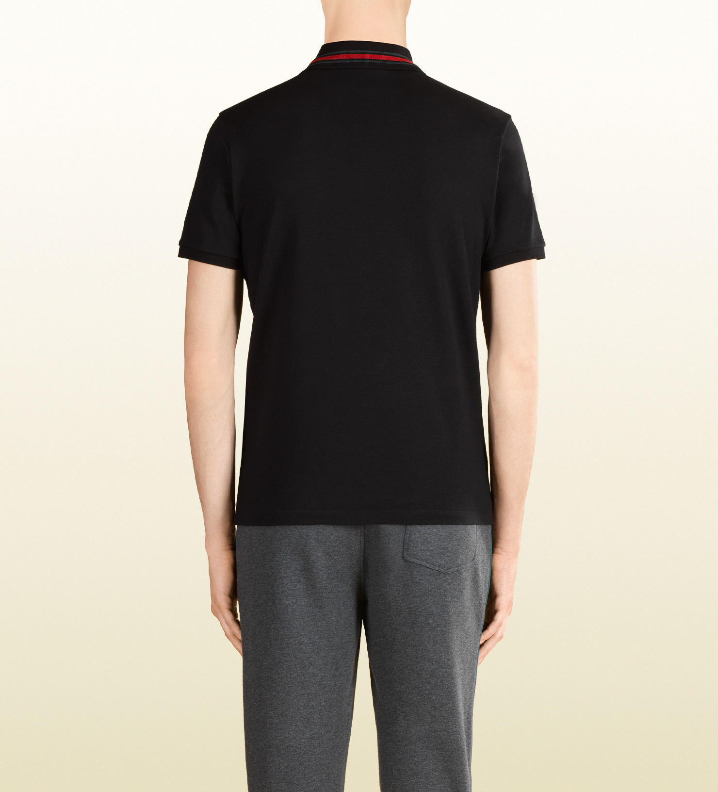 Lyst - Gucci Cotton Jersey Polo Shirt in Black for Men