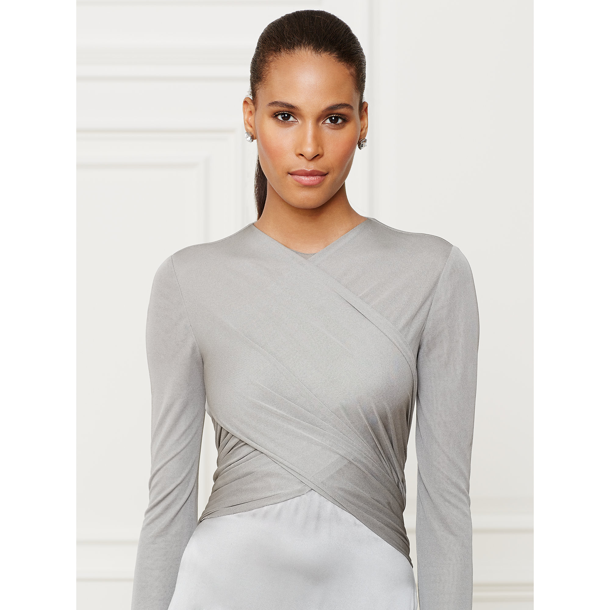 Ralph lauren collection Fiona Evening Gown in Gray | Lyst