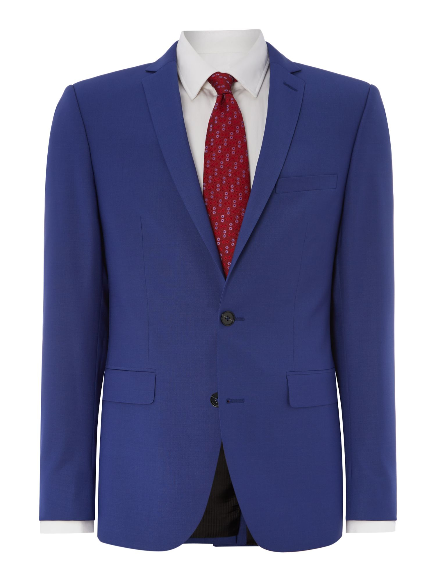 Simon carter Cobalt Solid Slim Fit Suit Jacket in Blue for Men | Lyst