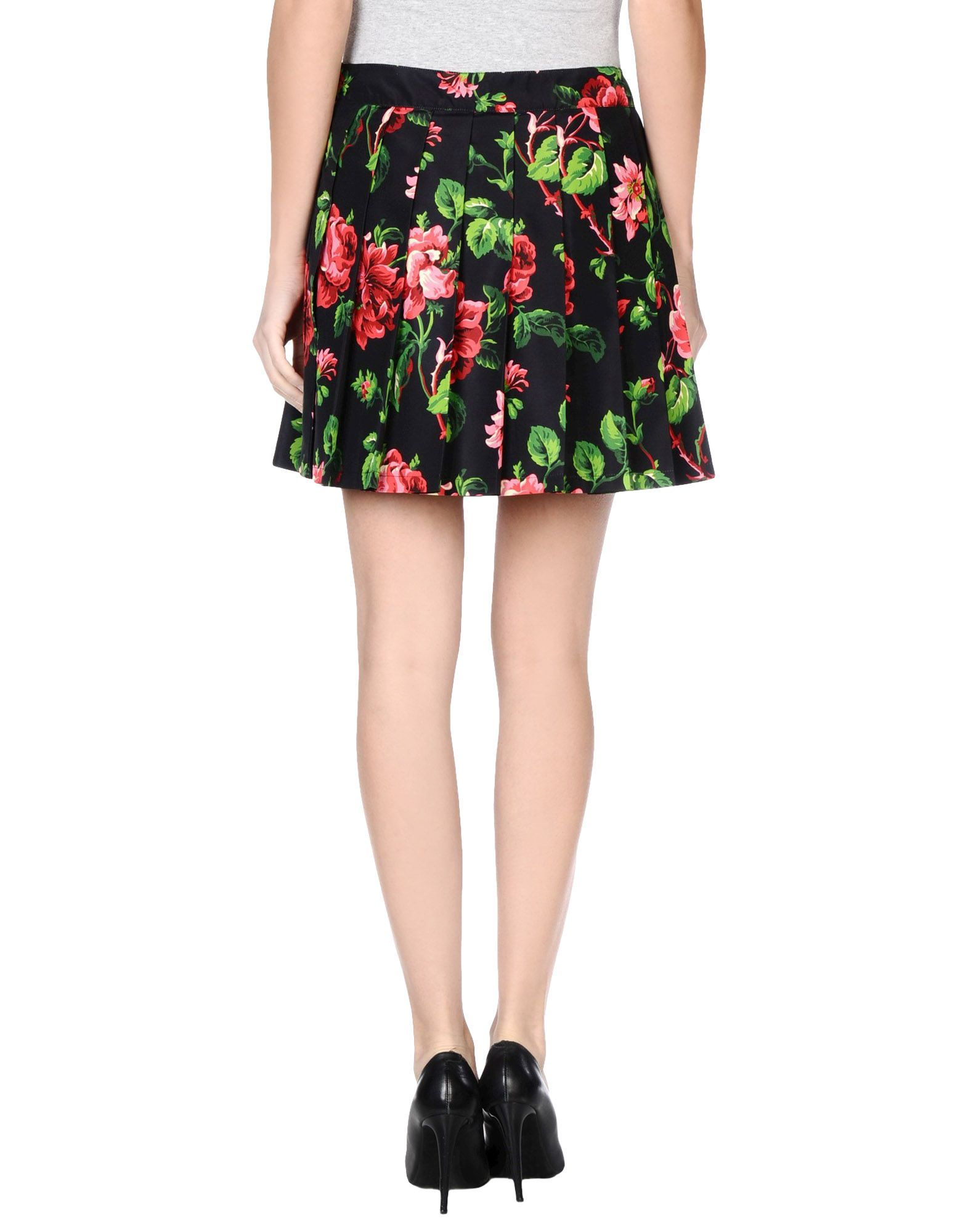 Miu miu Mini Skirt in Floral (Black) | Lyst