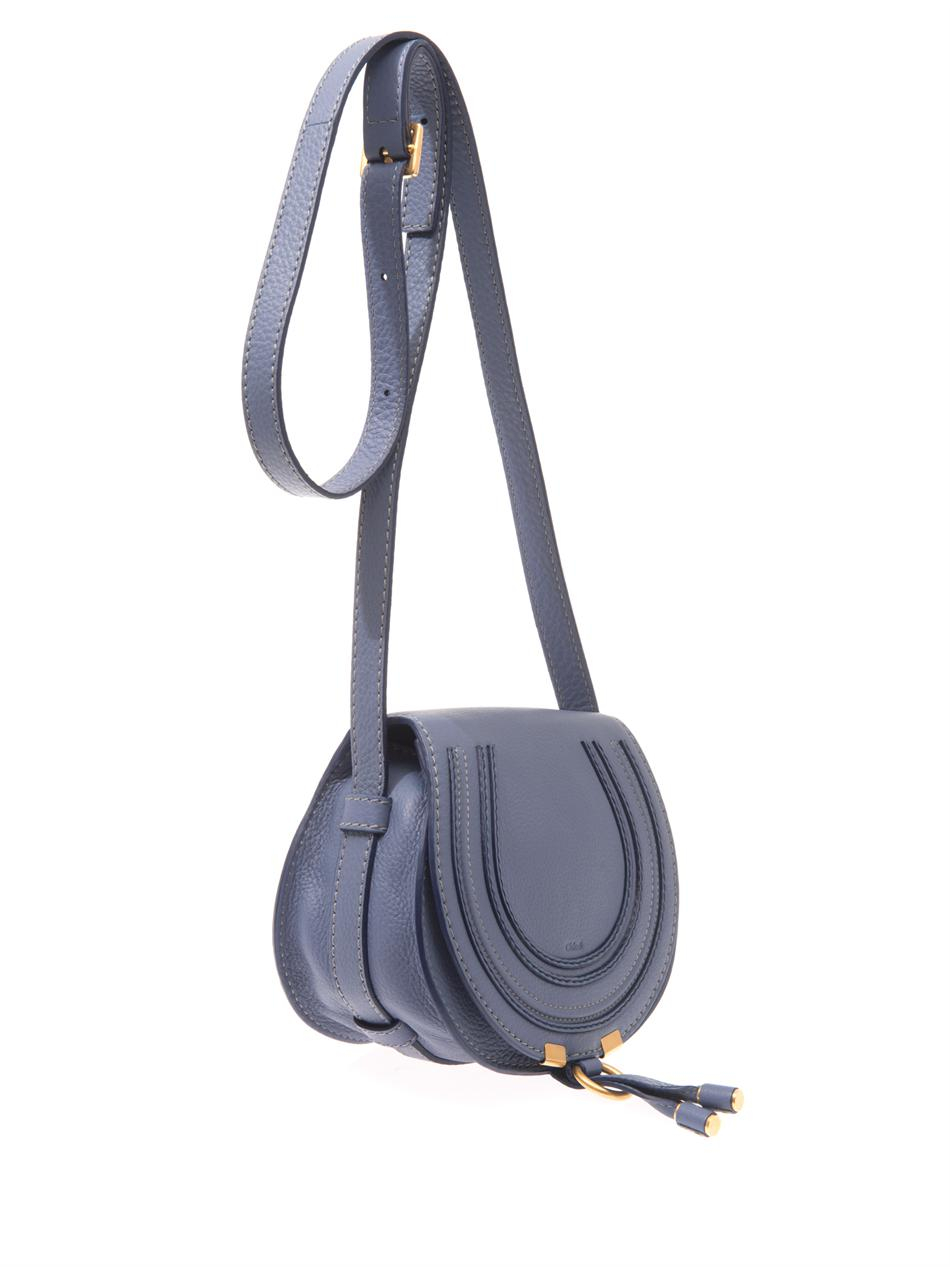 Chlo Marcie Mini Crossbody Bag in Blue | Lyst  