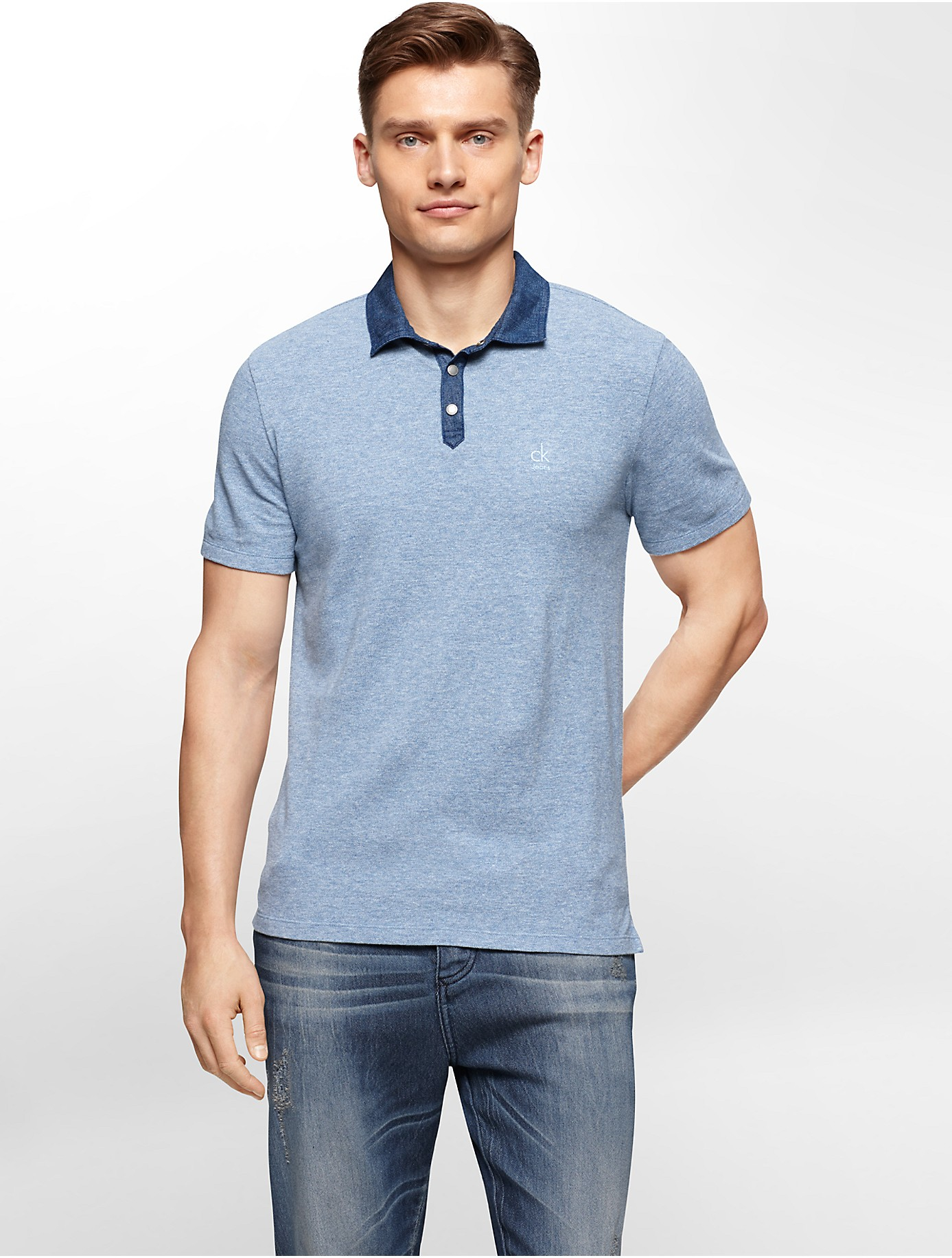 calvin klein slim fit polo