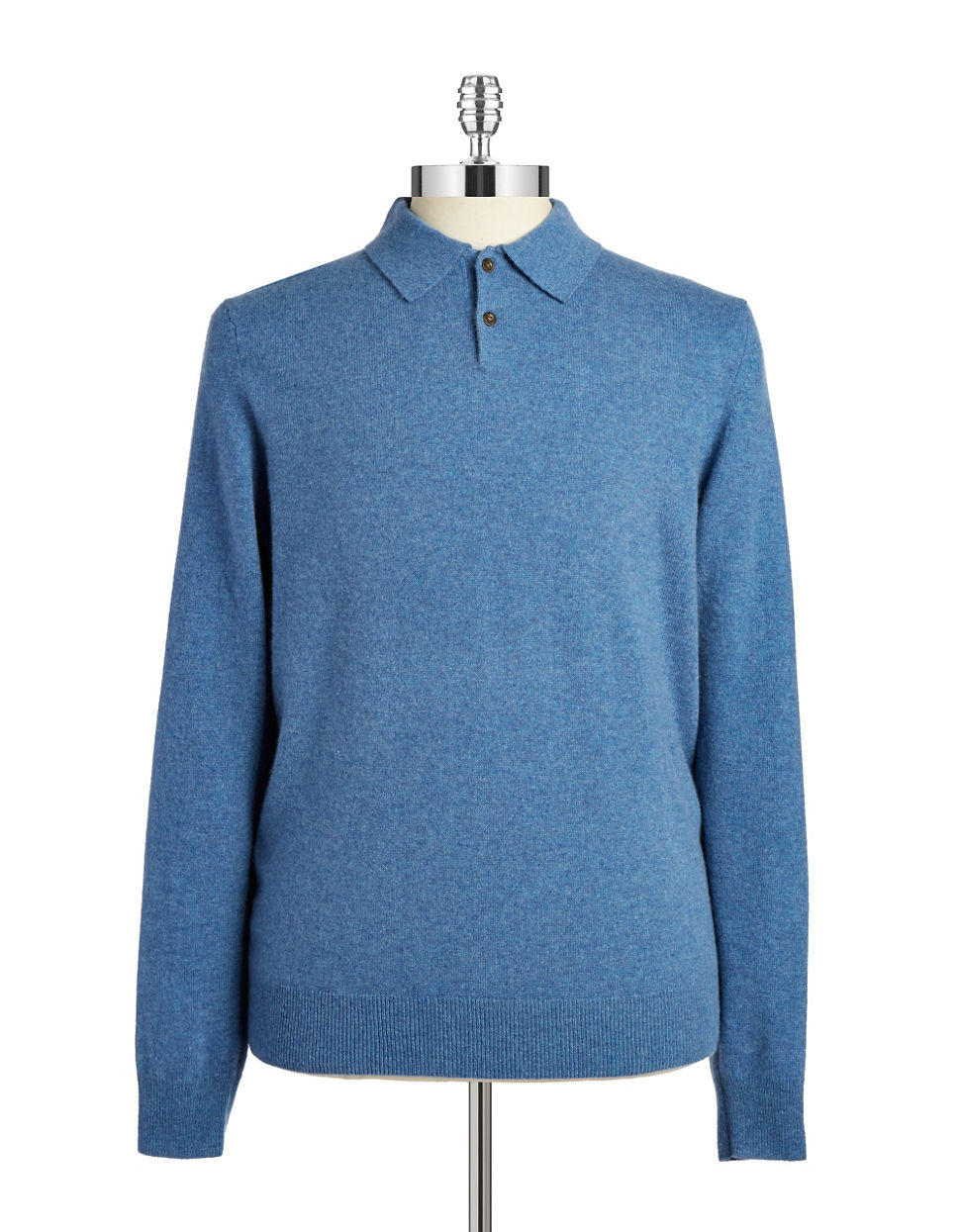 Black & brown Cashmere Polo Sweater in Blue for Men (Sapphire) Lyst