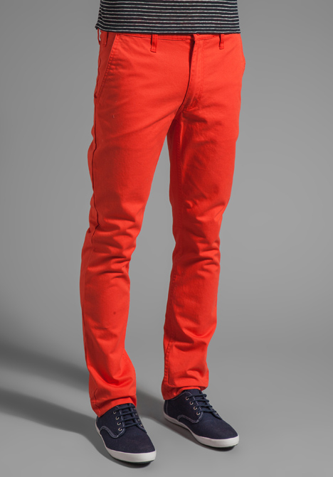 Lyst - Cheap monday Slim Chino Pants in Burnt Orange in Orange for Men