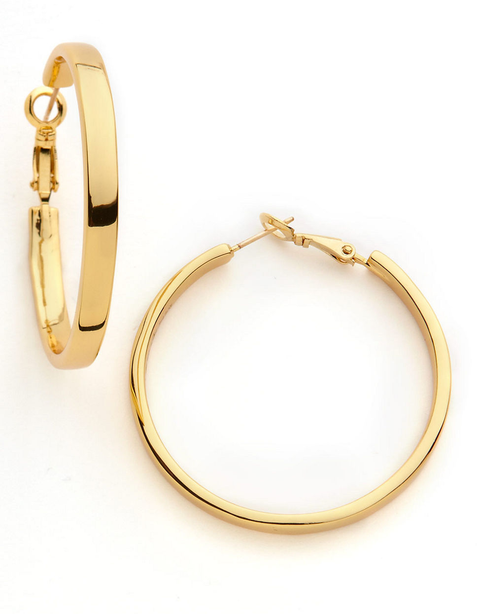 Lyst Kate Spade New York Bar None Hoop Earrings In Metallic Gallery