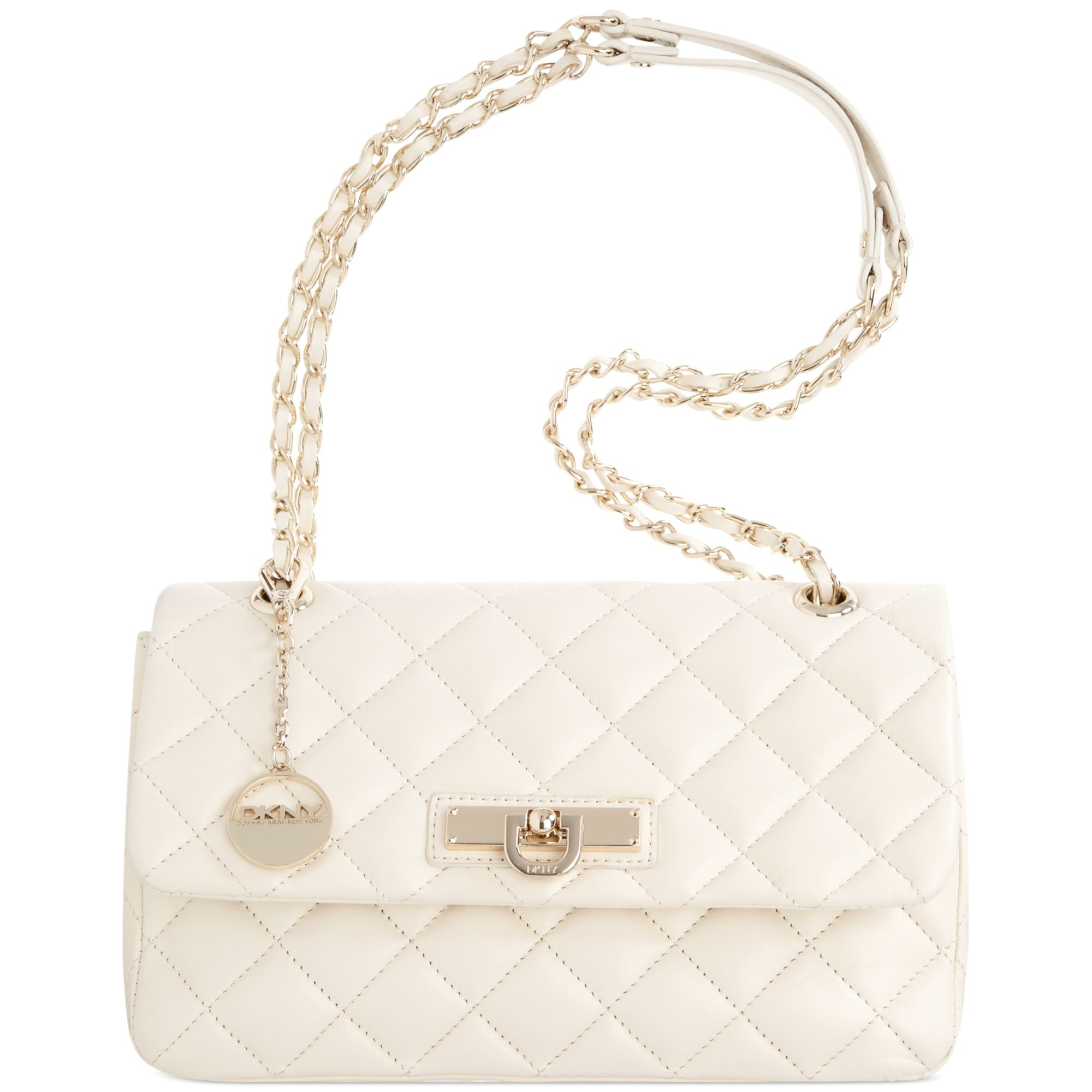 Lyst - Dkny Gansevoort Quilted Chain Shoulder Bag in White