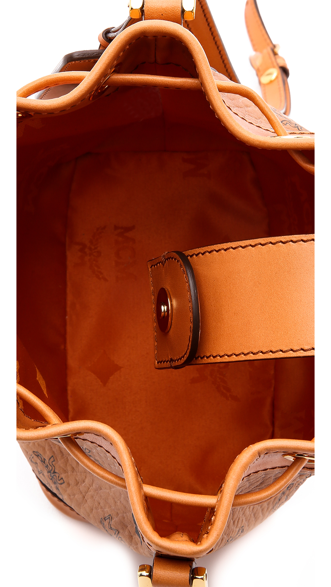 Mcm Mini Drawstring Bag - Cognac in Brown | Lyst