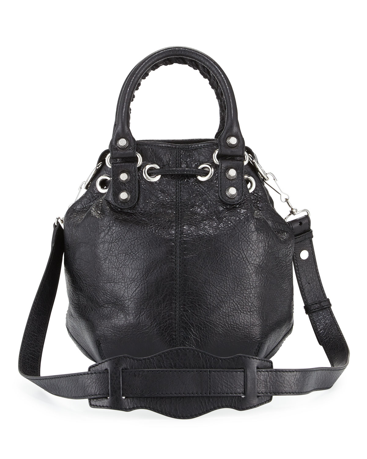 Lyst - Balenciaga Mini Pompon Bag in Black