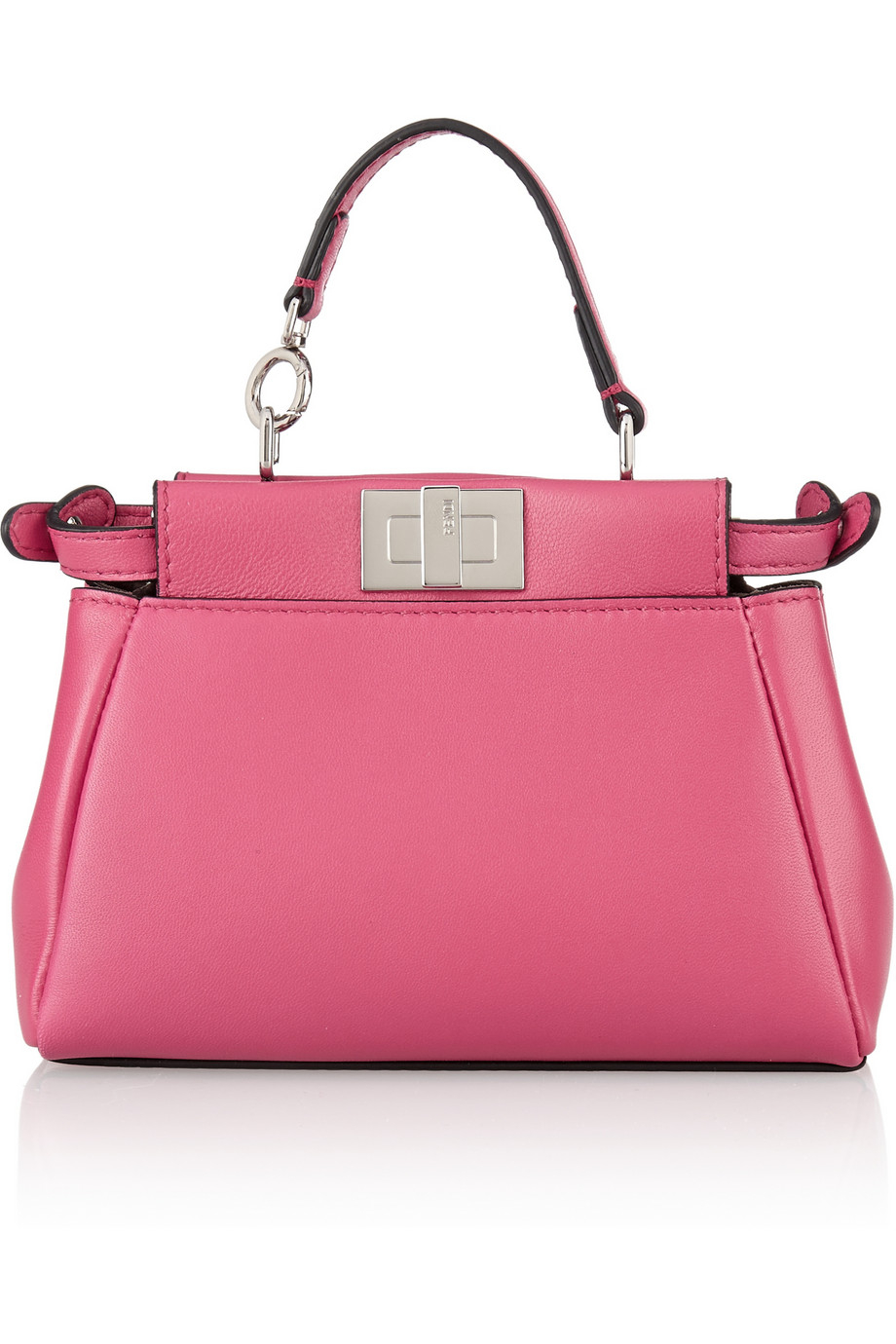 Lyst - Fendi Peekaboo Micro Leather Shoulder Bag in Pink