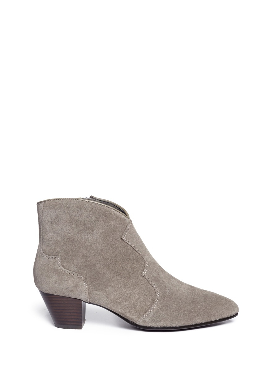 Ash Hurrican Suede Cowboy Boots in Gray | Lyst