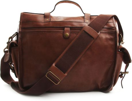 Polo Ralph Lauren Brown Leather Messenger Bag in Brown for Men | Lyst
