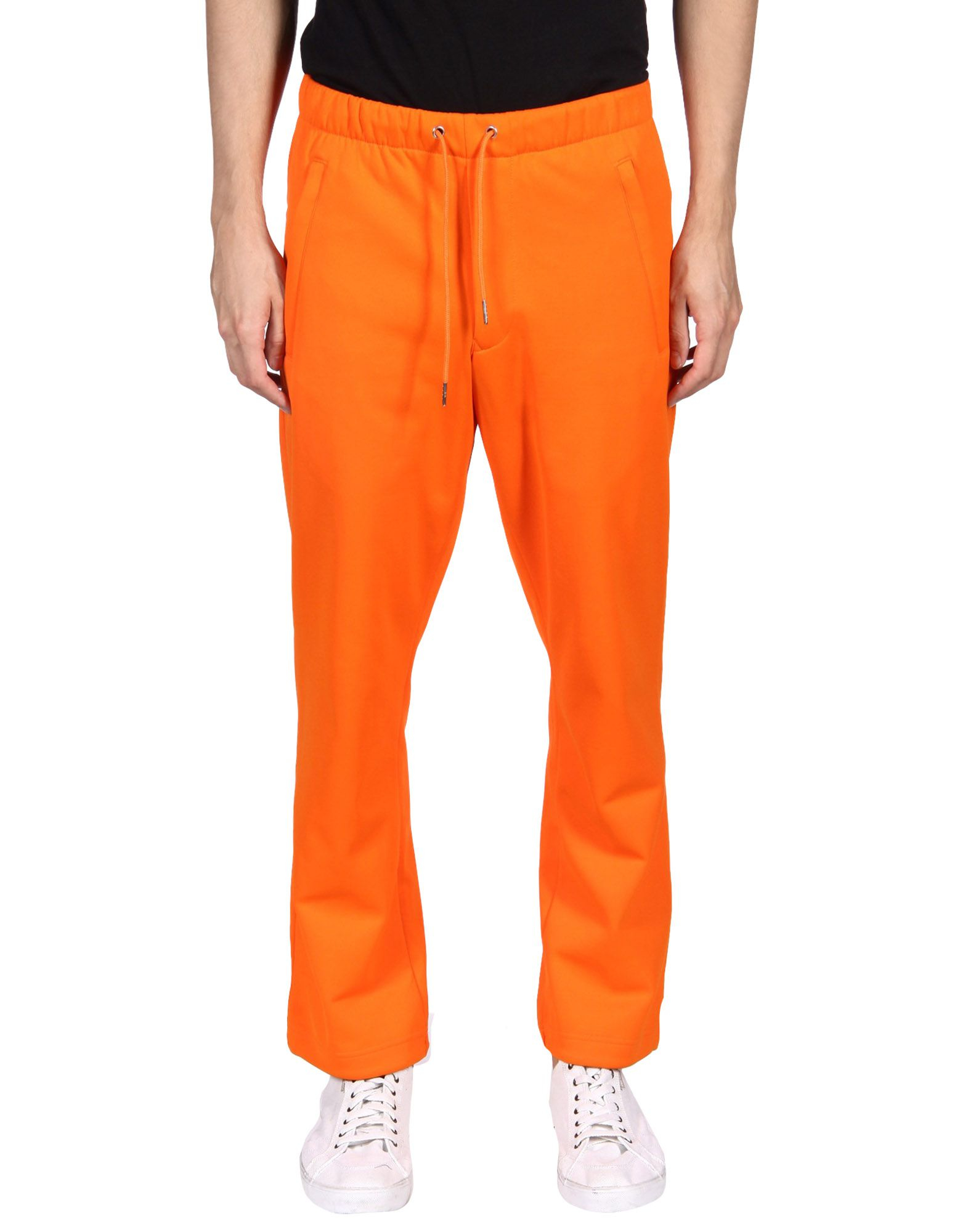 orange shirt red pants