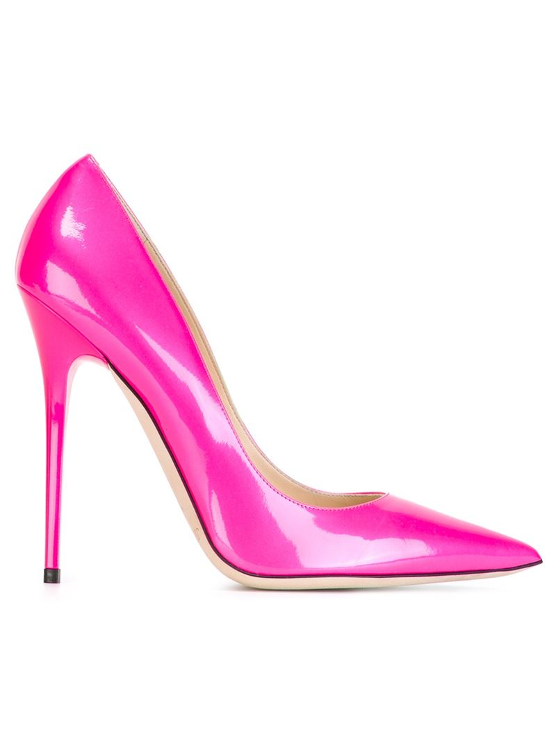 Lyst - Jimmy Choo Anouk Patent-Leather Pumps in Pink