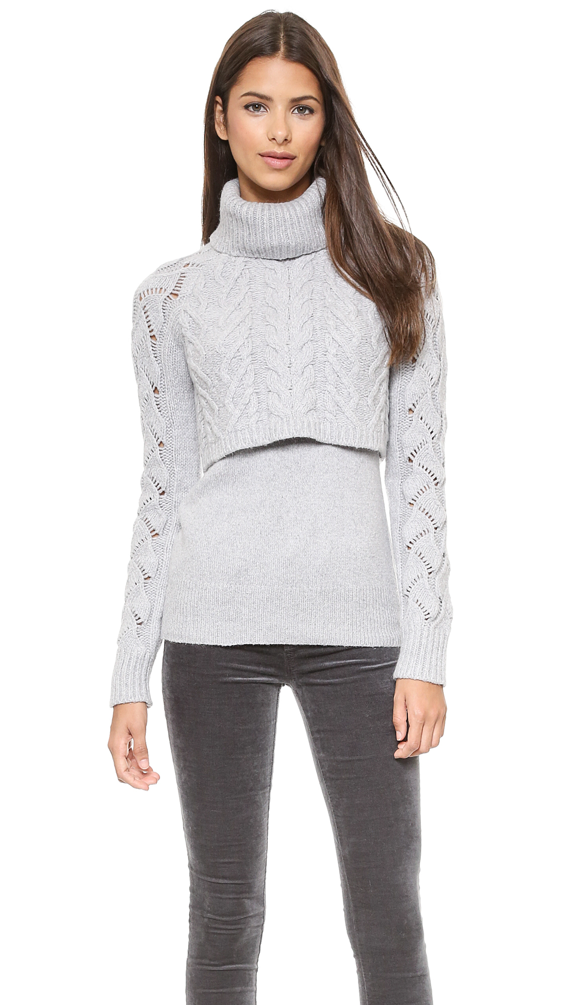 layered turtleneck outfit