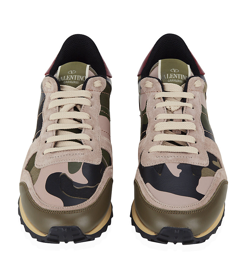 rockstud camouflage trainers