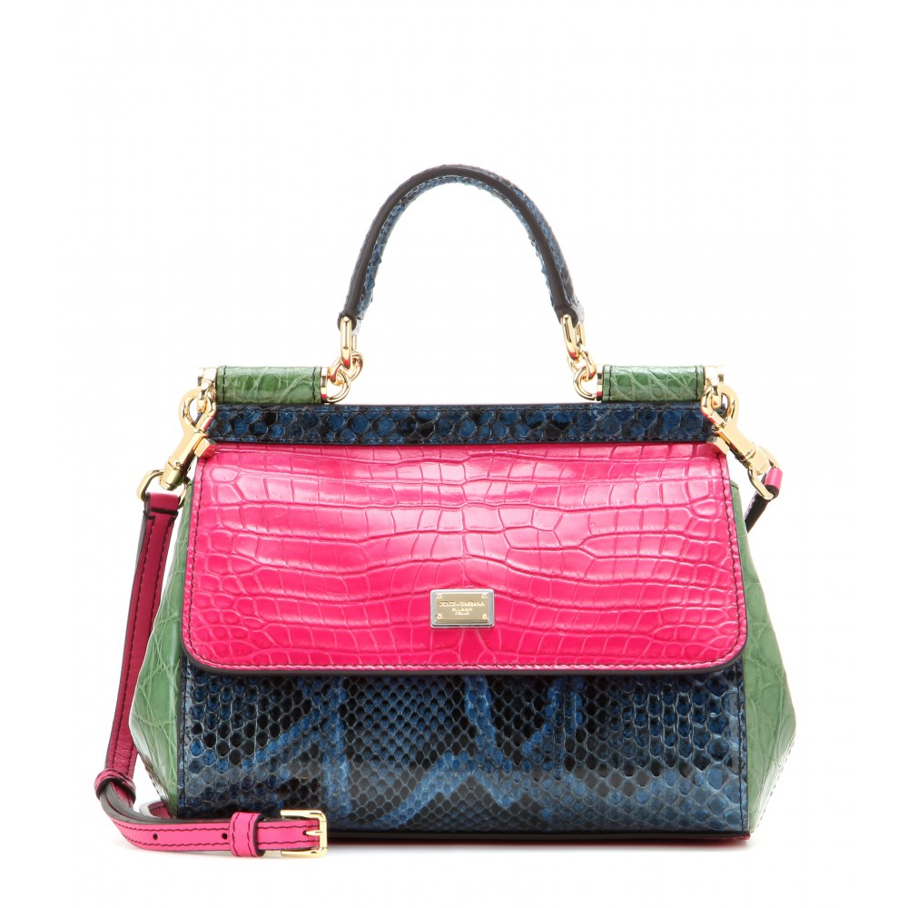 Dolce Gabbana Miss Sicily Mini Python Caiman And Crocodile Dolce Gabbana Miss Sicily Mini Python Caiman And Crocodile Leather Shoulder Bag Lyst
