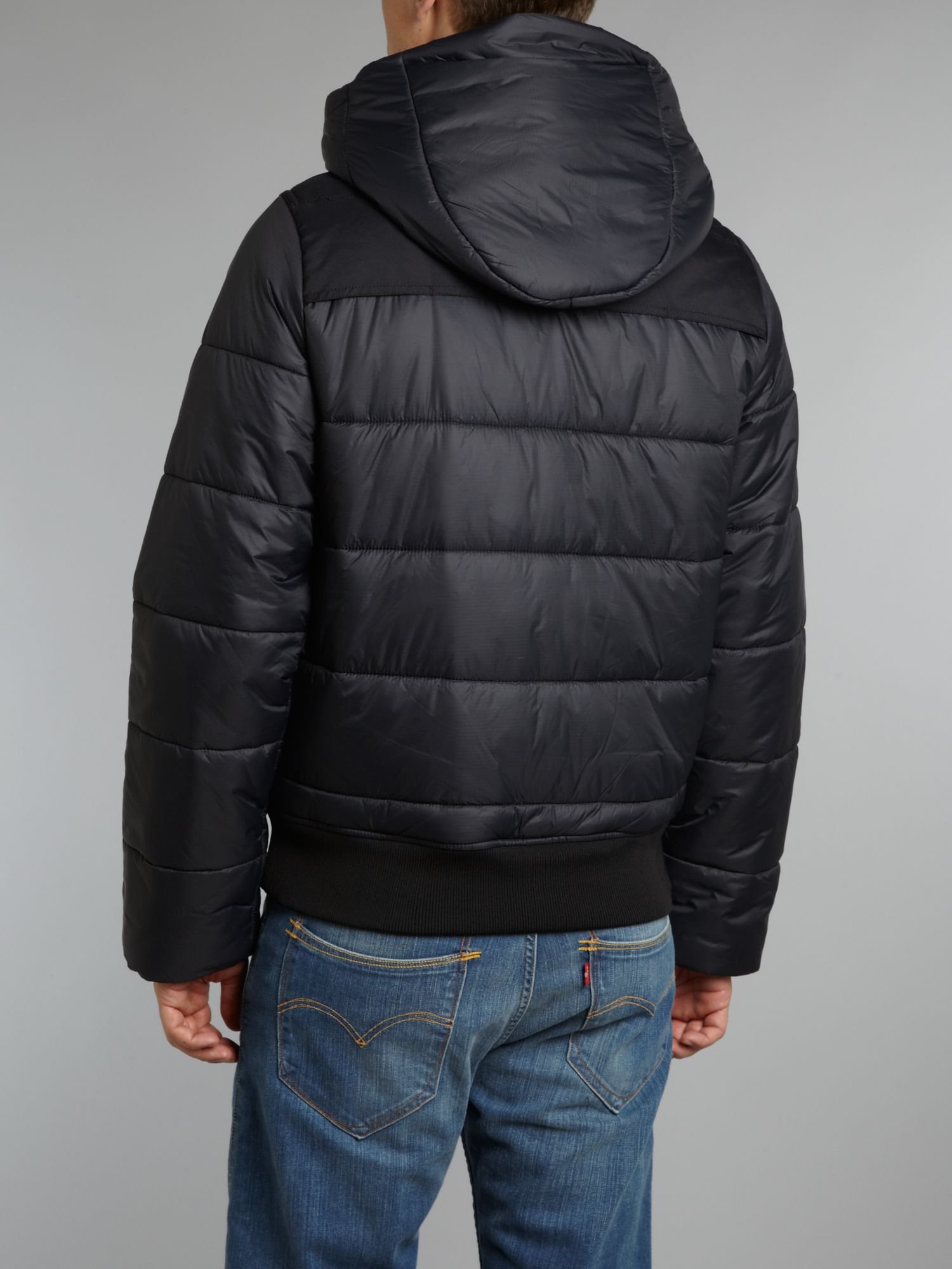 G-star raw Hooded Bomber Jacket in Black for Men | Lyst