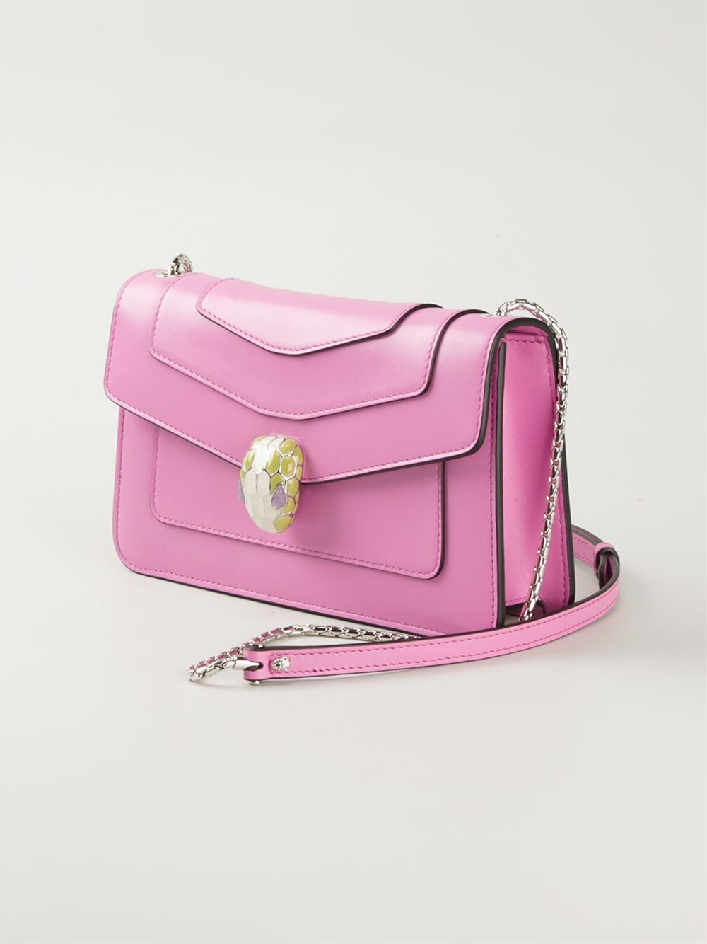 Lyst Bvlgari Serpenti Forever Calf Leather Shoulder Bag In Pink Gallery
