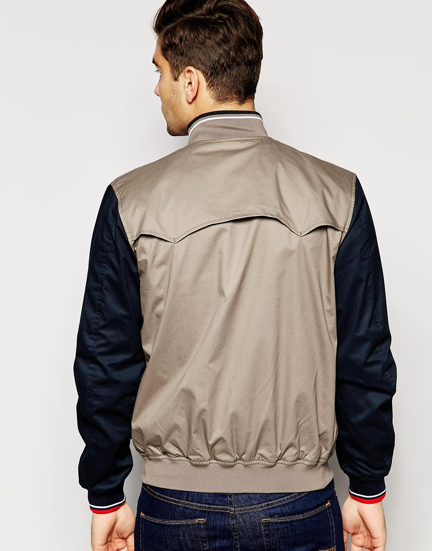 Download Lyst - Ben Sherman Harrington Jacket With Contrast Sleeves ...