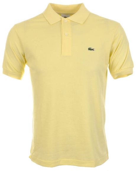 Lacoste Polo T Shirt Butter in Yellow for Men | Lyst