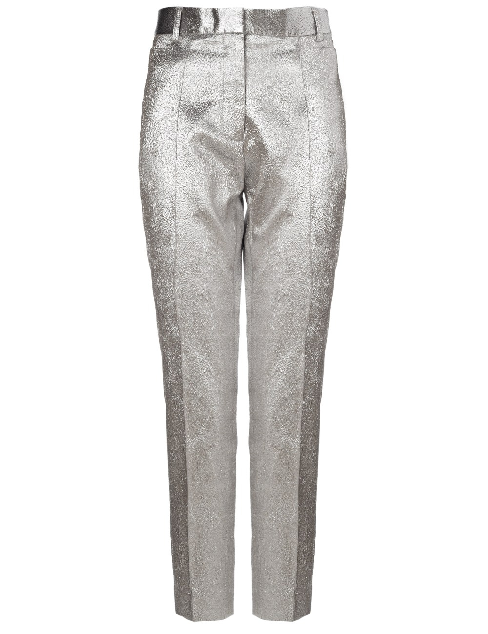Ellery Silver Lamé Windsor Trousers in Silver | Lyst