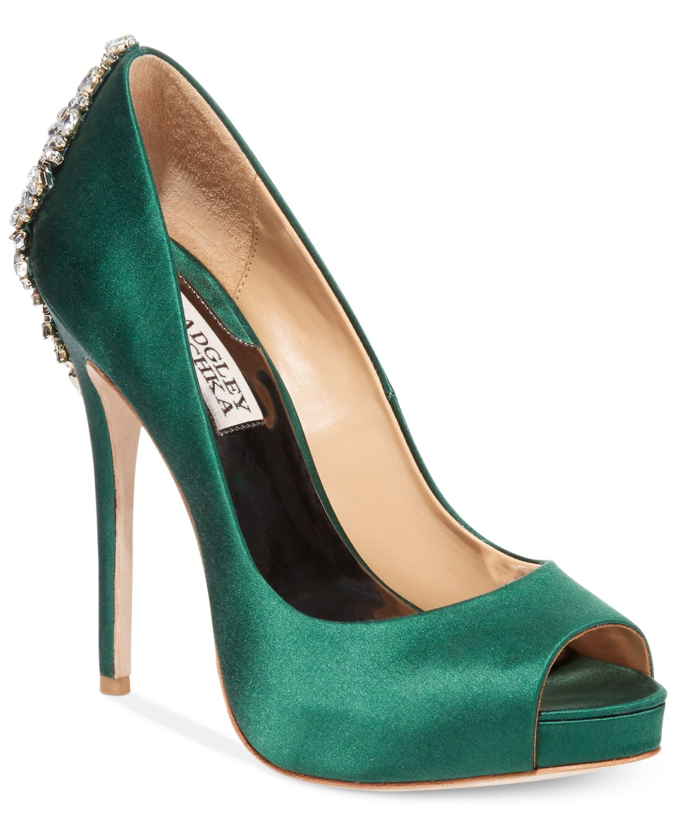 Lyst - Badgley Mischka Kiara Platform Evening Pumps in Green