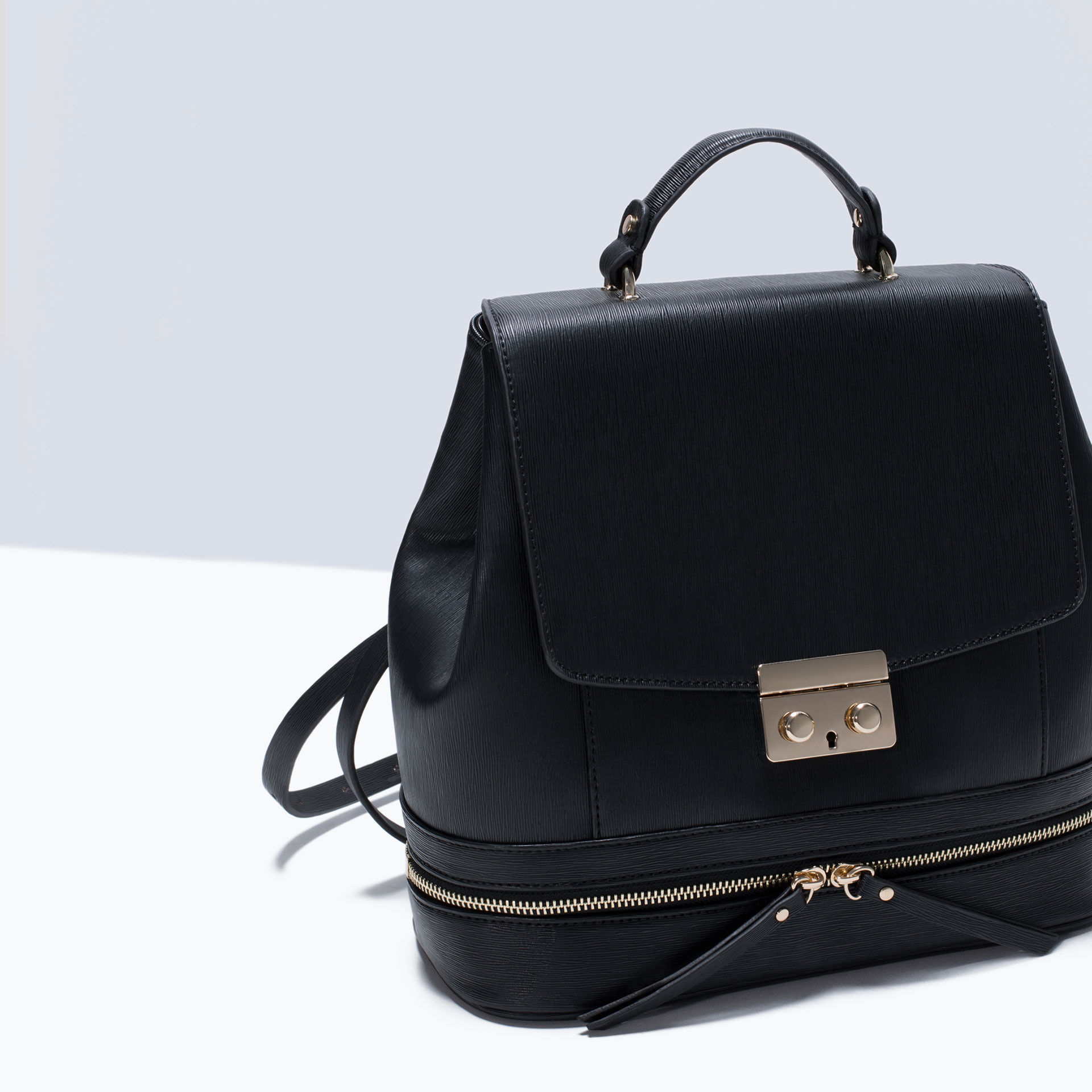 Zara Lady Like Backpack in Black | Lyst