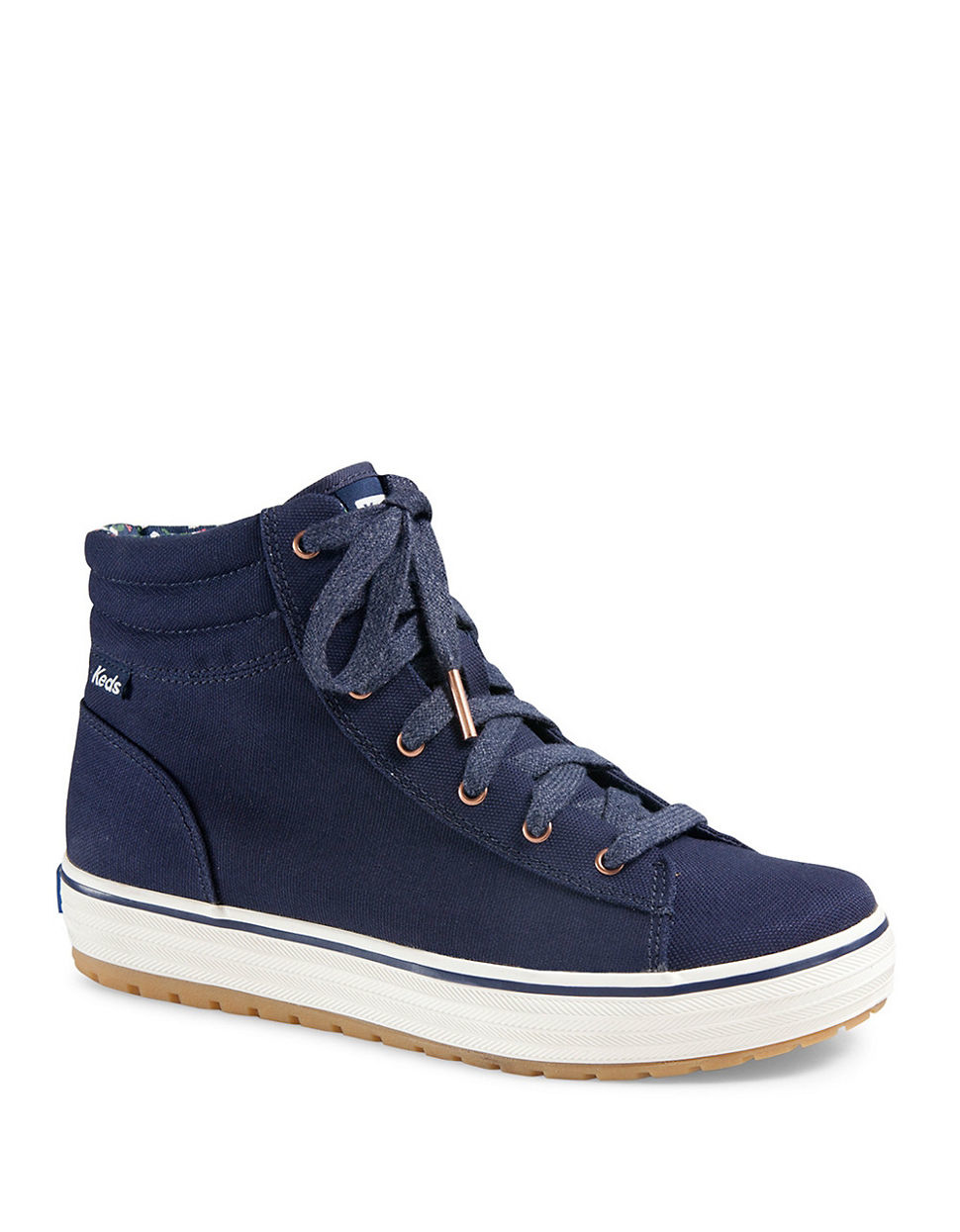 Keds Hi Rise Canvas High-top Sneakers in Blue | Lyst