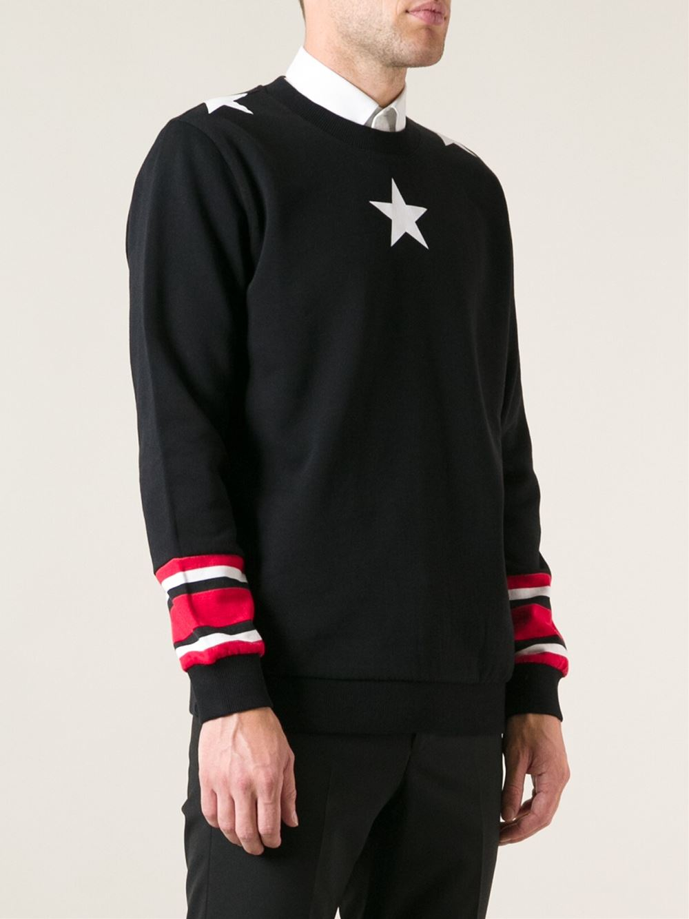 Givenchy Star Print Sweater in Black for Men | Lyst