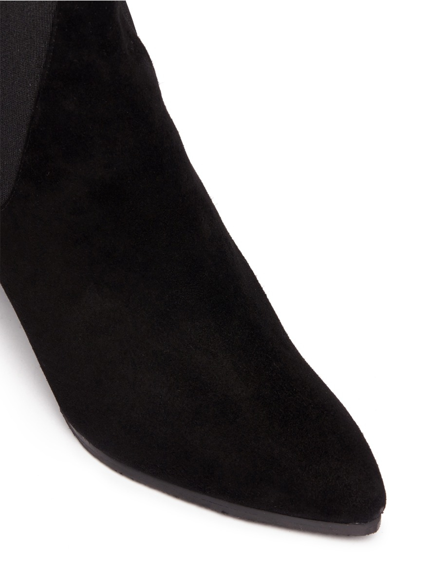 stuart weitzman laine suede chelsea boots