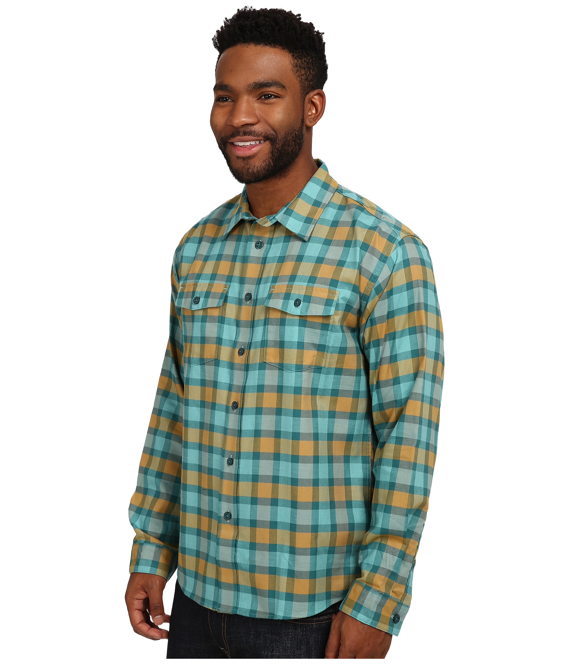 Lyst - Patagonia L/s Buckshot Shirt in Green for Men