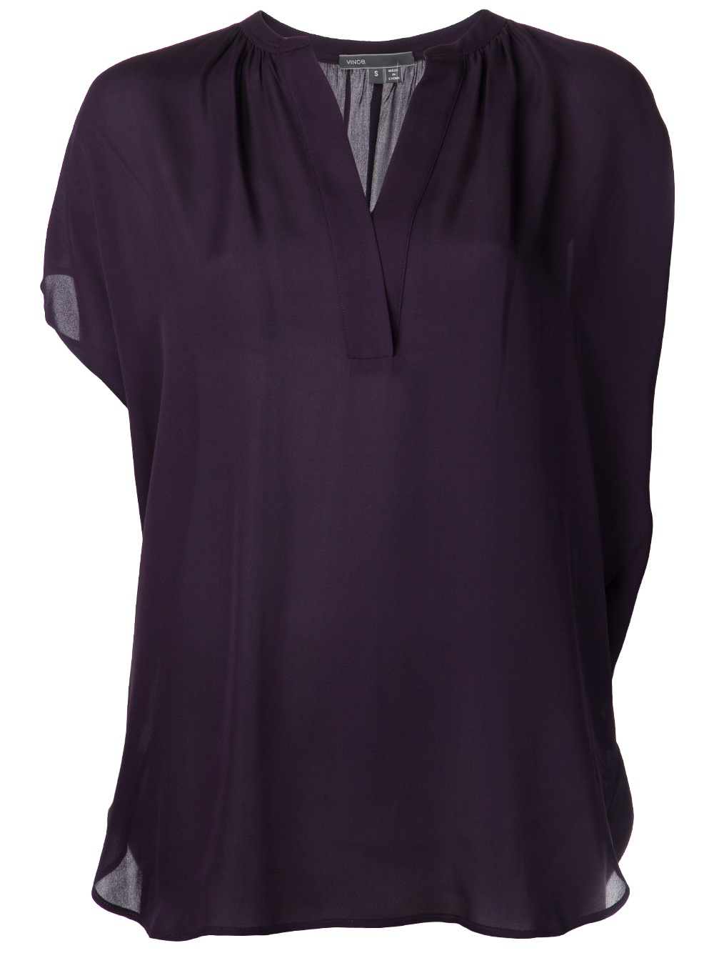 Lyst - Vince Popover Blouse in Purple