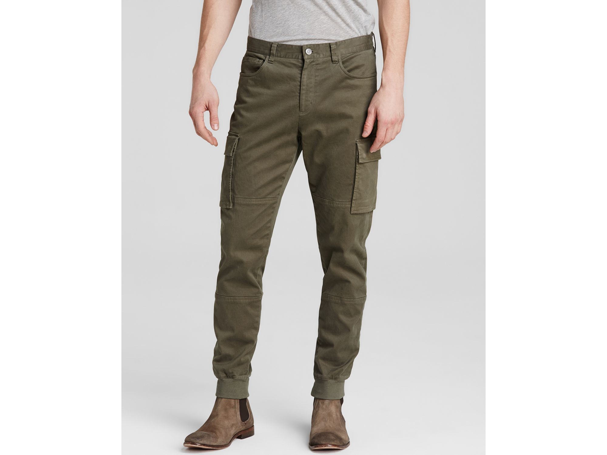 green twill joggers