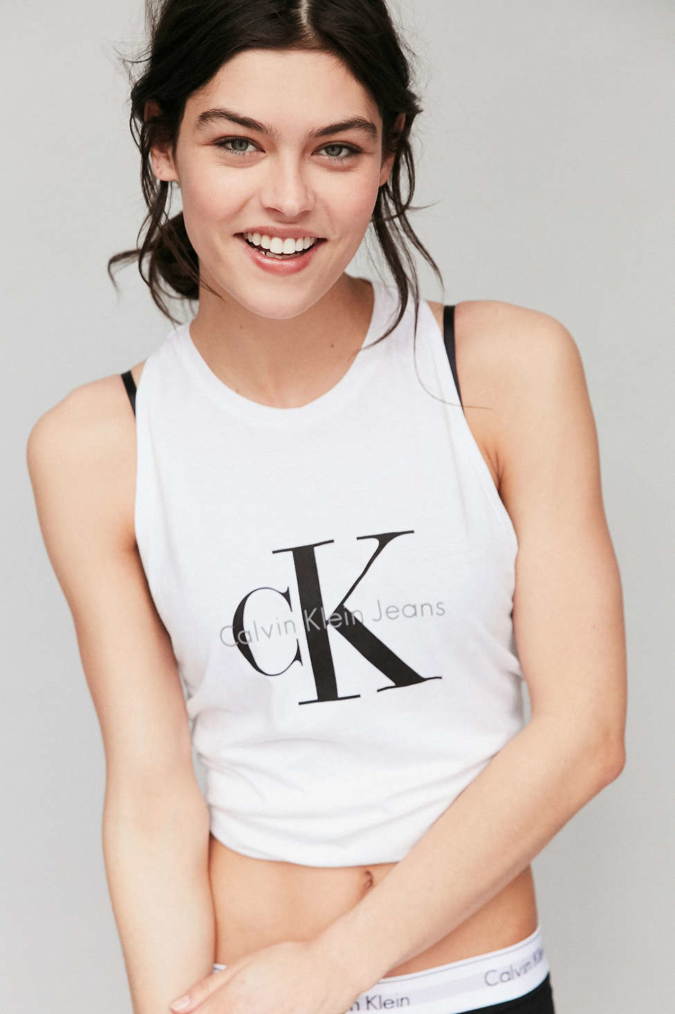 calvin klein white tank top