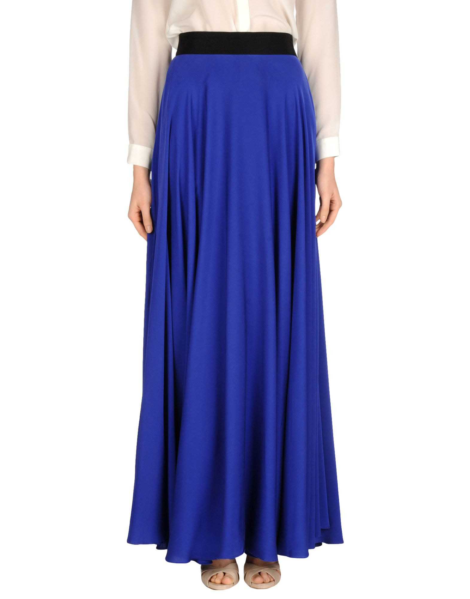Lyst Milly Long Skirt  in Blue 