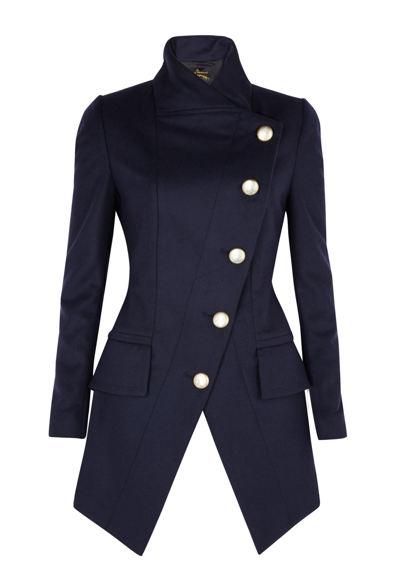 Vivienne Westwood Anglomania | Blue Angled Buttoned State Coat | Lyst