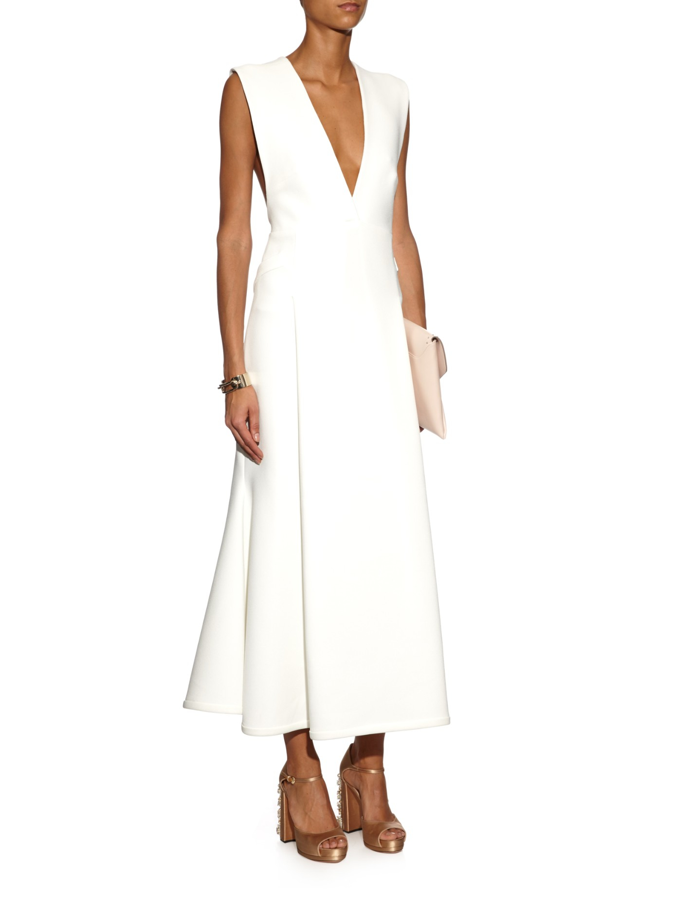 Lyst Ellery Escapism Crepe Dress In White Gallery