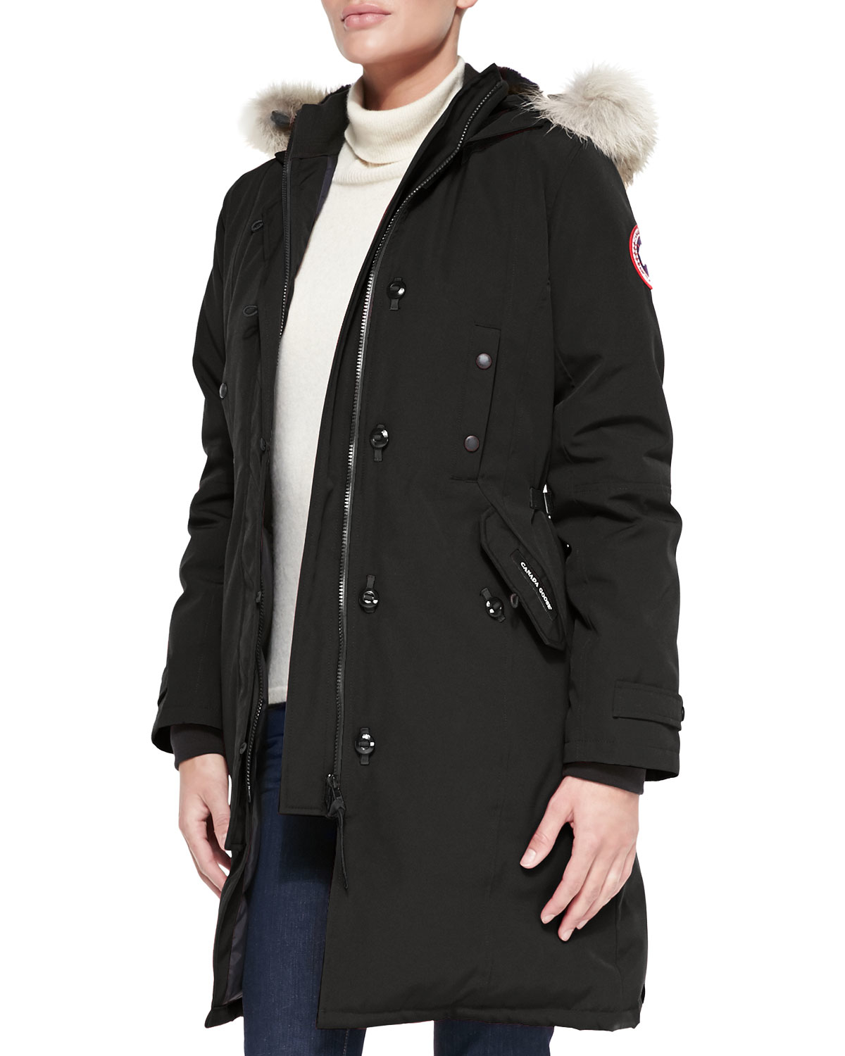 Lyst - Canada Goose Kensington Fur-hood Parka in Black